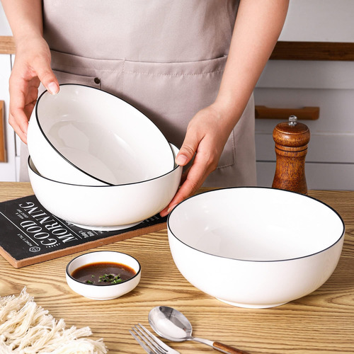 Anbncn Ensaladera Grande Para Microondas, Cuencos Para Sopa