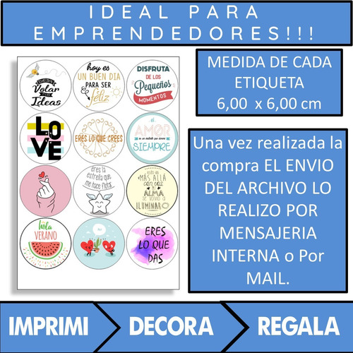 Kit Imprimible 03 Color Frases Positivas Para Emprendedores