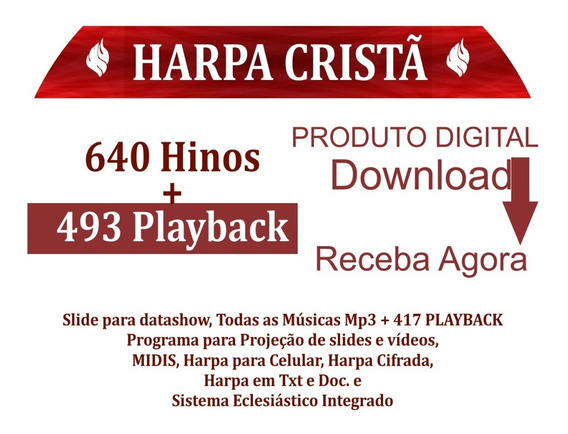 Dvd Harpa Crista 640 Hinos 300 Playback Frete Gratis Mercado Livre brl