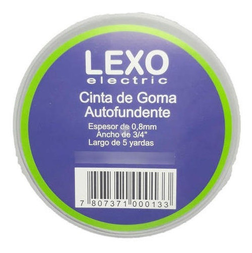 Cinta De Goma Autofundente 0.8mm 3/4 5mts Lexo Electric