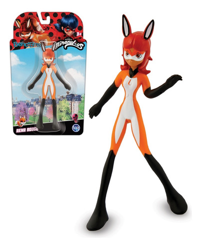 Miraculous Figura 13 Cms De Goma Flexible - Rena Rouge