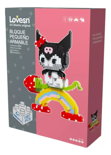 Bloques Armables 3d Kuromi Hello Kitty 1567pcs Nivel 5