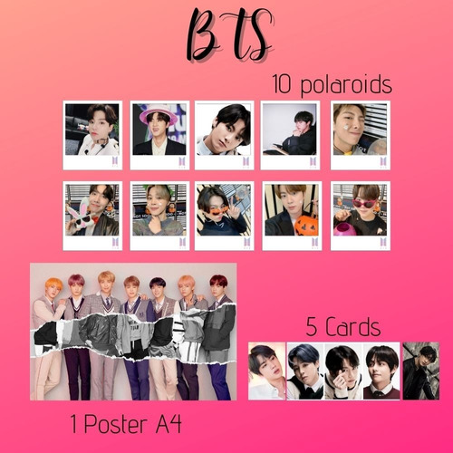 Kpop | Kit Bts Com Poster + Cards + Polaroids