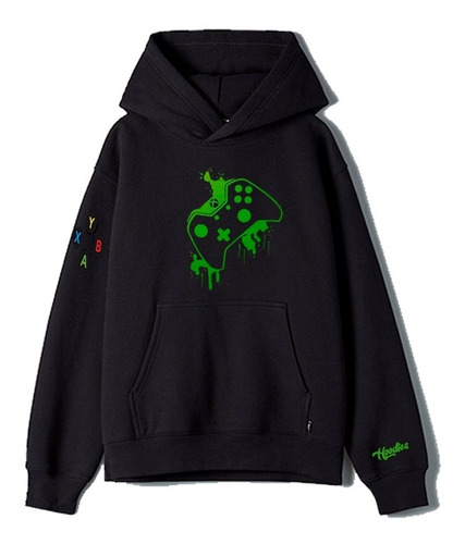  Buso Buzo Hoodie Gamer Xbox Pro Niño Con Nickname 