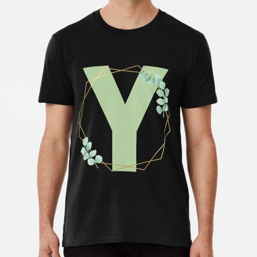 Remera The Letter Y Sage Green Decorative Lettering With Gol