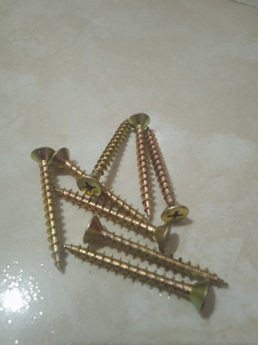100 Tornillos Fix De 6x60 Mm (p/ Tarugo N°10)