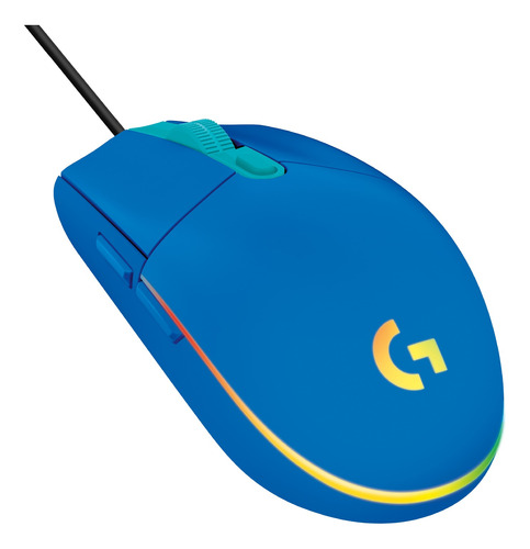 Logitech G203 Lightsync Mouse Gaming Rgb, 6 Botones, Azul