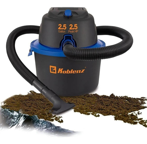 Aspiradora industrial De tacho Koblenz WD-2.5 MA 2.5 gal negra y azul 120V 60Hz