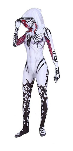 Disfraz De Zentai Femenino Con Capucha De Spider Gwen Stacy