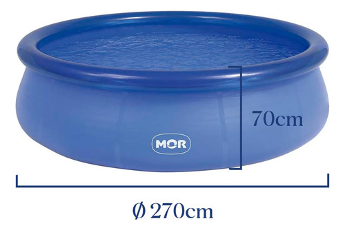 Piscina Inflável Circular Azul 3400 L C/ Bomba Manual Mor