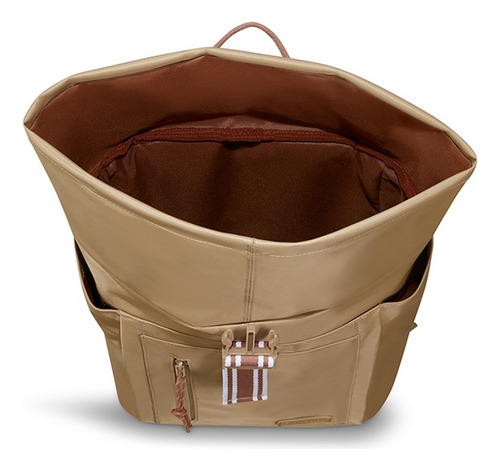 Mochila Lipault City Plume Rolltop Bp Hour Sandstone Color Beige