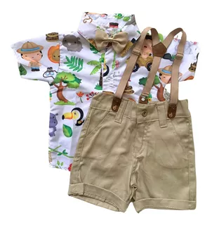 Roupa Infantil Do Safari De Menino