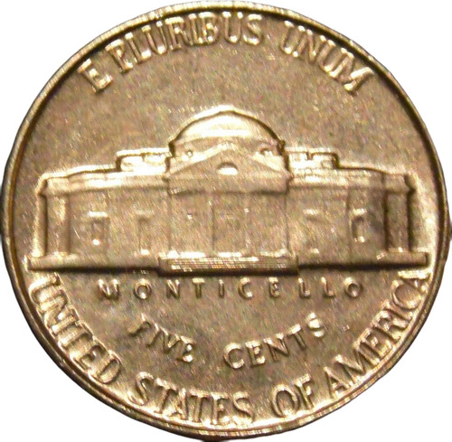 Moeda 5 Cents Jefferson Nickel 1957 Letra P Flor De Cunho