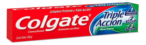 Pasta Dental Colgate Triple Acción Menta Original 180g