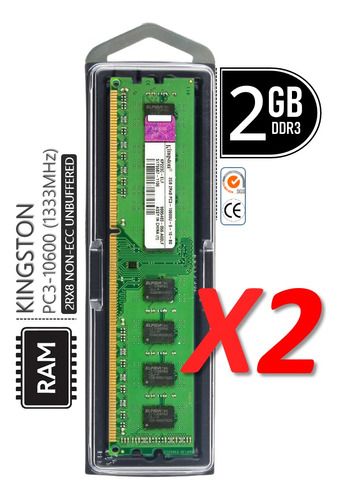 4gb Kit (2x2gb) Ddr3 1333mhz Dual Rank Desktop Memory