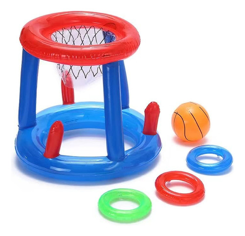 Juego De Aro De Baloncesto Piscina Aros Flotantes Inflables