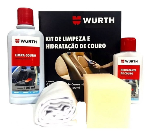 Kit Limpeza E Hidratação De Couro Wurth - Limpa E Hidrata