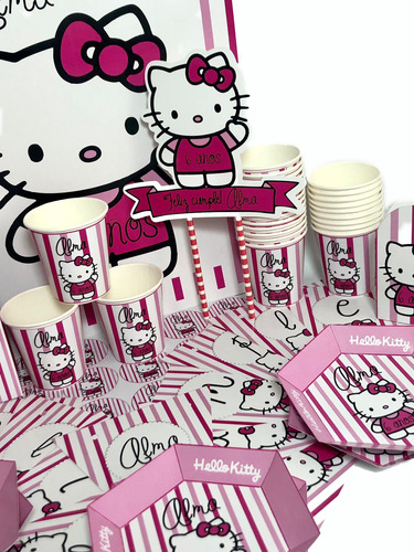 Cotillón Infantil Personalizado Premium X 10 Hello Kitty