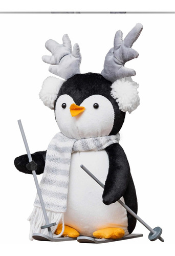Adorno Navideño Pingüino Vianney Navidad Muñeco 15x19x30 Cm