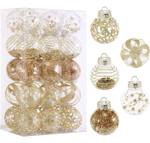 Adornos De Bola De Navidad Transparentes, 30 Unidades, 6