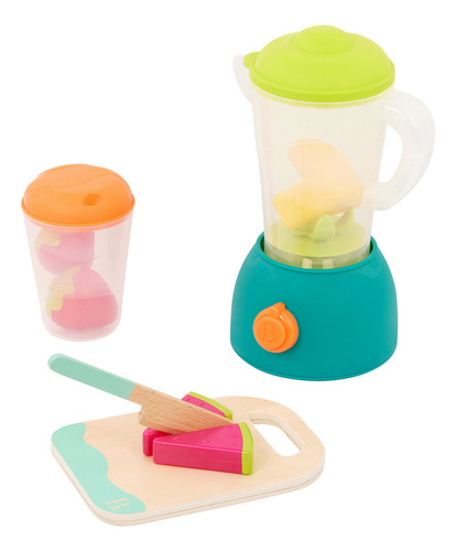 Juego Licuadora Infantil Con Frutas Velcro Battat