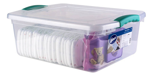 Caja Organizadora Wenbox 15 Litros Transparente Apilable