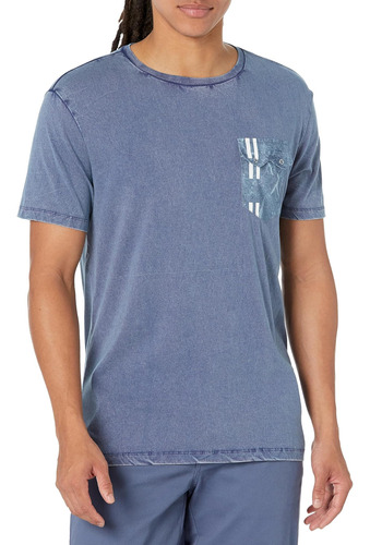 Camiseta De Punto Para Hombre De Manga Corta, Azul, S