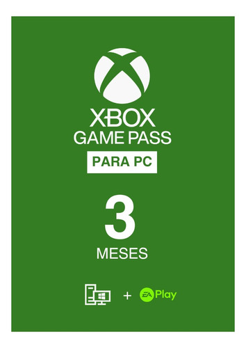Tarjeta Game Pass Pc Digital 3 Meses