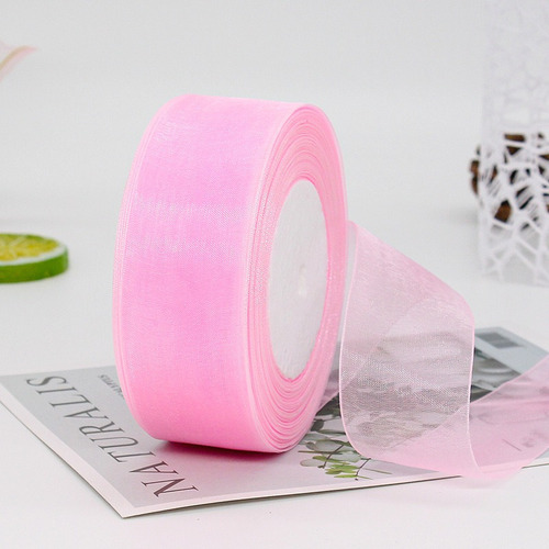 3 Rolos De Fitas De Organza Com 4 Cm De Largura E