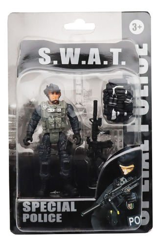 Soldado Militar Policia Swat Acción Niños + Accesorios