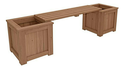 Banca Jardinera Con Macetero Exterior 100% Cedro Jardin