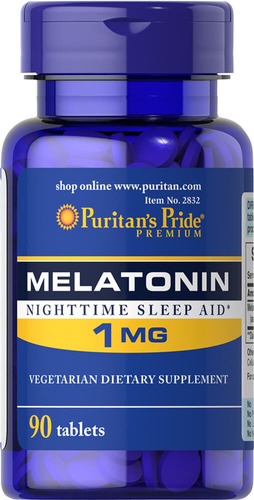Puritan's Pride | Melatonina 90 Caps 1mg | Dormir Mejor ** La Melatonina Le Ayuda A Conciliar El Sueño Rápidamente Y Permanecer Dormido Más Tiempo**