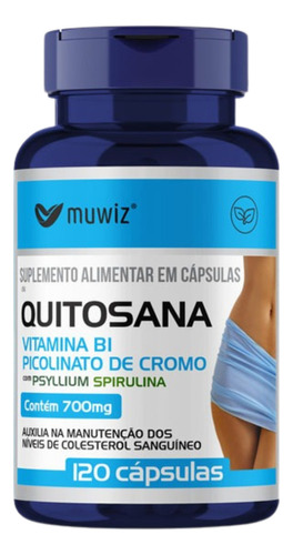 Quitosana Spirulina Psyllium Berinjela 120caps Distr Autoriz