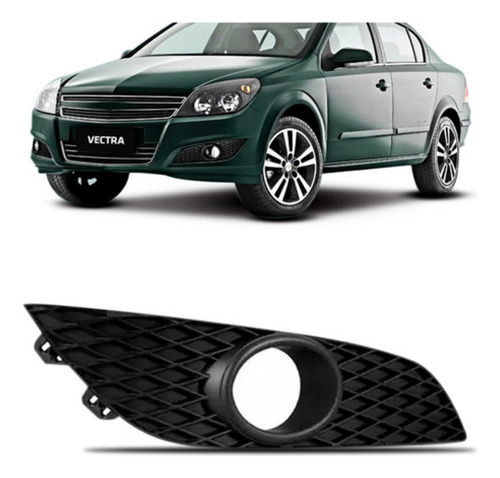 Moldura Milha Vectra 2009 2010 2011 2012 Com Furo C/garantia Preto Esquerdo