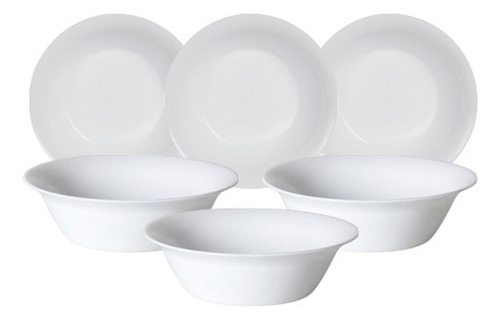 6 Plato Tazón Multiusos De Vidrio Opal Bormioli Toledo 17 Cm