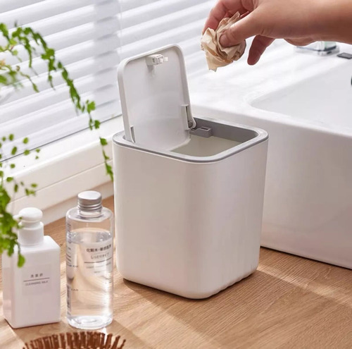 Imagen 6 de 8 de Cesto Papelero Tacho Basura Plastico Tapa Pettish Online