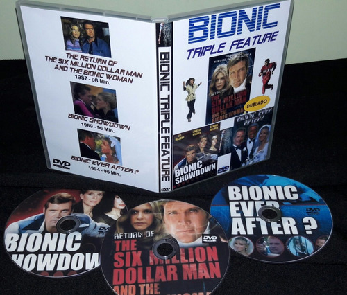 Dvd Box  Biônicos Para Sempre + Filmes ( 3 Dvds Dublados )