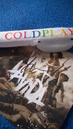 Coldplay Xyloband & Viva La Vida Lux Edition Autografiado