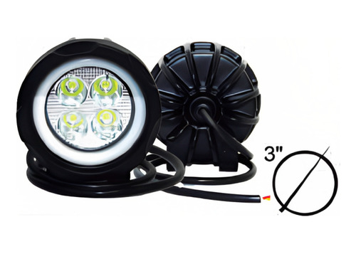 Faro Red 4 Led 3pLG Aro Neon Amb/bco H/l C/estrob Auto-moto