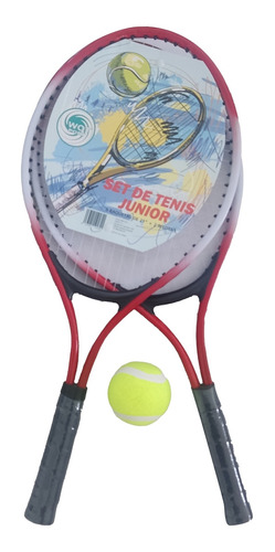 Set 2 Raquetas + Pelota Ténis Con Funda Niño Niña Mvd Sport