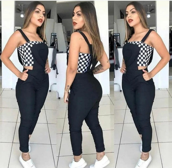 roupa feminina jardineira