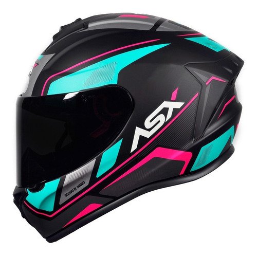 Capacete Feminino Axxis Draken Preto Rosa Fosco 