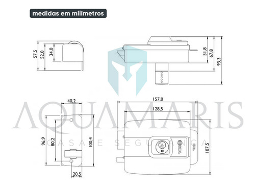 Fechadura Elétrica Com Controle Remoto Abertura P/ Fora Hdl