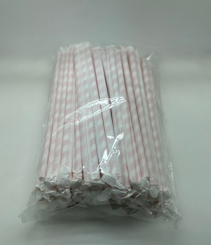 Imagen 2 de 4 de Bombillas De Papel Envueltas - 100 Unidades