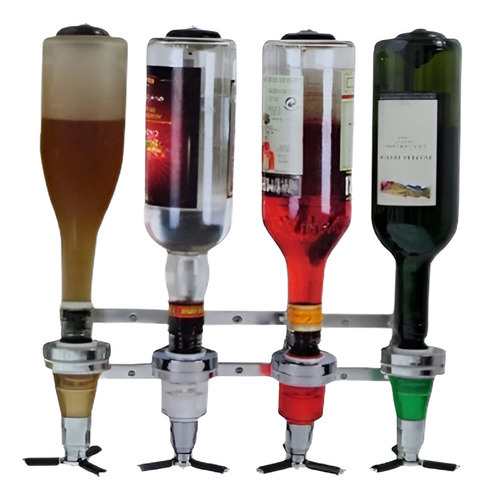 Montado Vino Licor Bebidas Dispensador Hogar Bar Butler 4 Bo