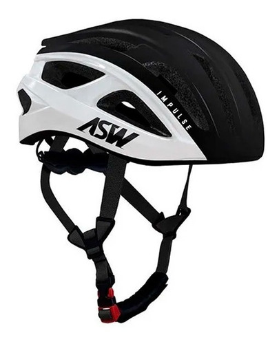 Capacete Ciclismo Bike Asw Impulse Preto Branco Cor Preto/Branco Tamanho G - GG