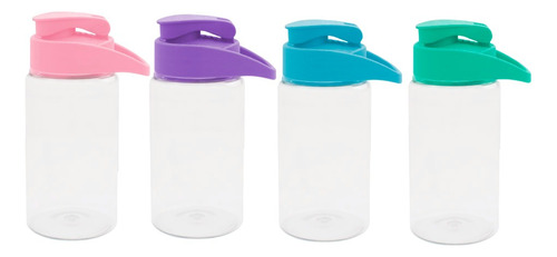 5 Botella Deportiva 400ml Con Tapa Flip-top | Reutilizable