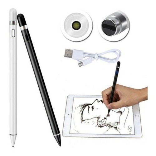 Imagen 2 de 8 de Lapiz Fino Touch Stylus Pen Tablet Para Xiaomi Samsung iPad