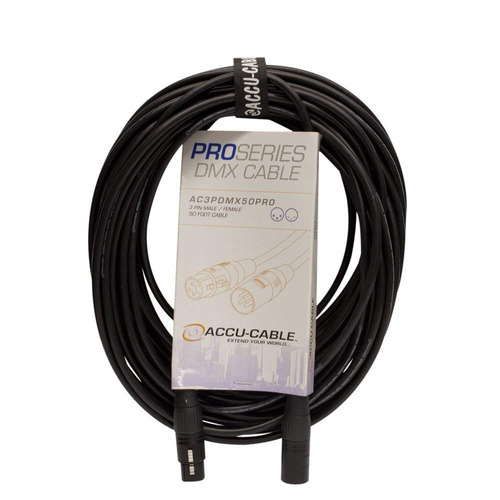 Accu Cable Cable Ac3pdmx50pro 3-pin 50 Pies Dmx