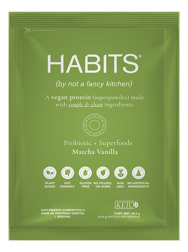 Proteína Habits Matcha Vainilla (sachets Individuales)